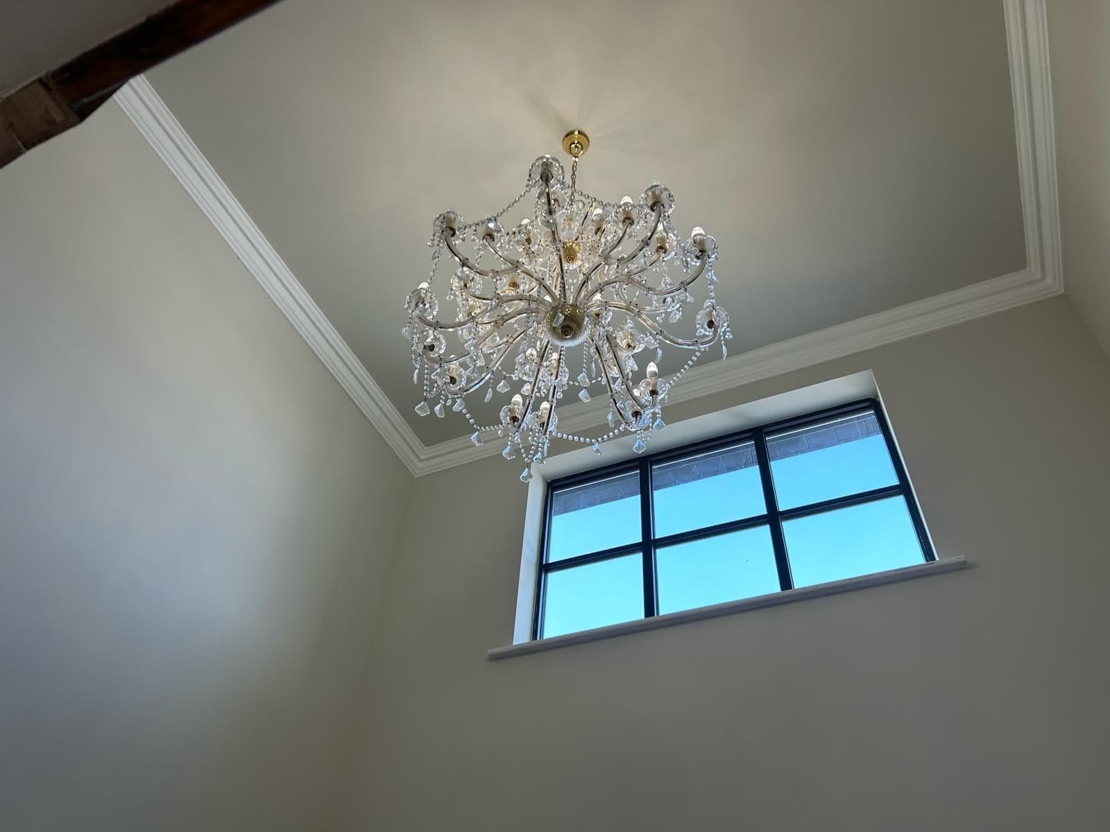 Restored chandelier installed by LMC
